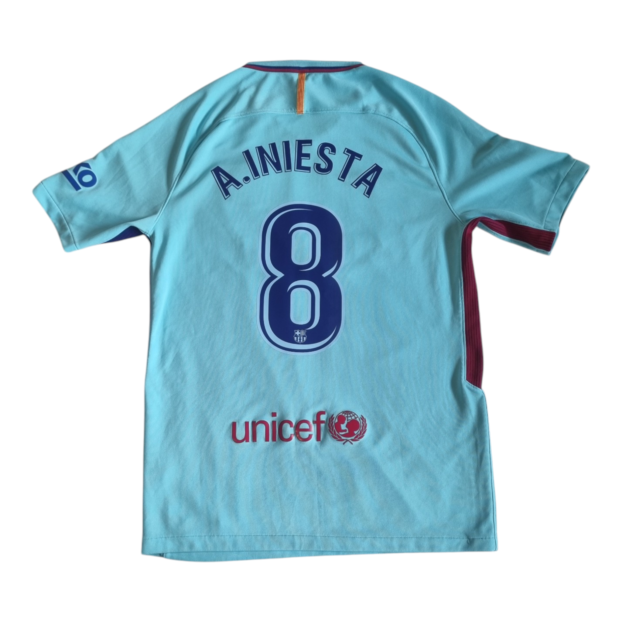 2017-18 Barcelona Away Shirt Iniesta #8 - 8/10 - M
