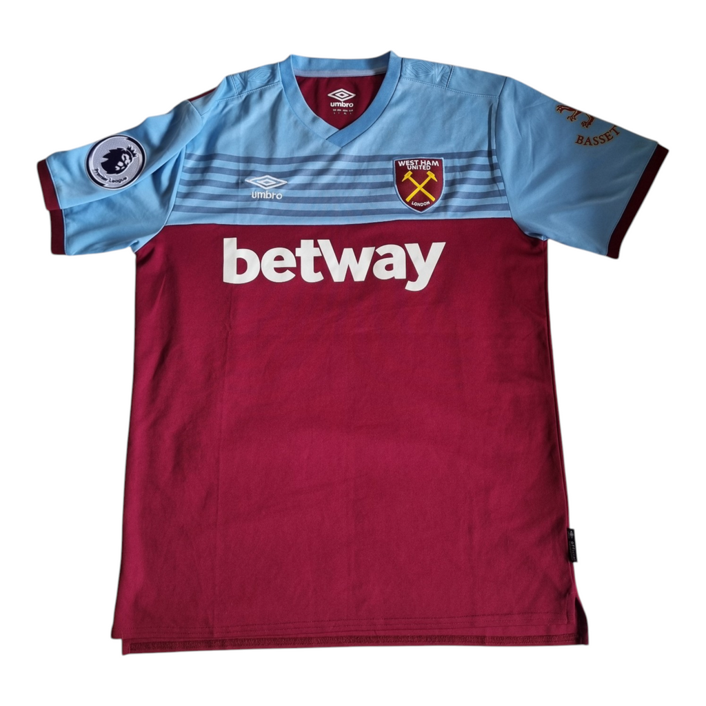 2019-20 West Ham Home Shirt Lanzini #10 - 9/10 - L