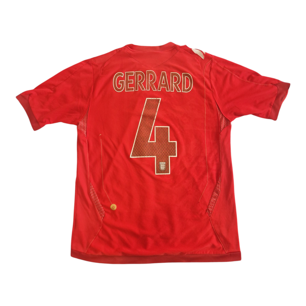 2006-08 England Away Shirt Gerrard #4 - 5/10 - M