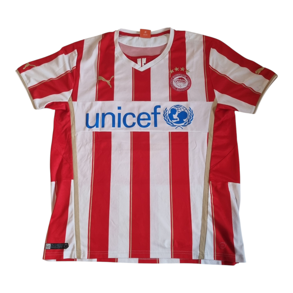 2014-14 Olympiacos Home Shirt Dominguez #10 - 8/10 - XL