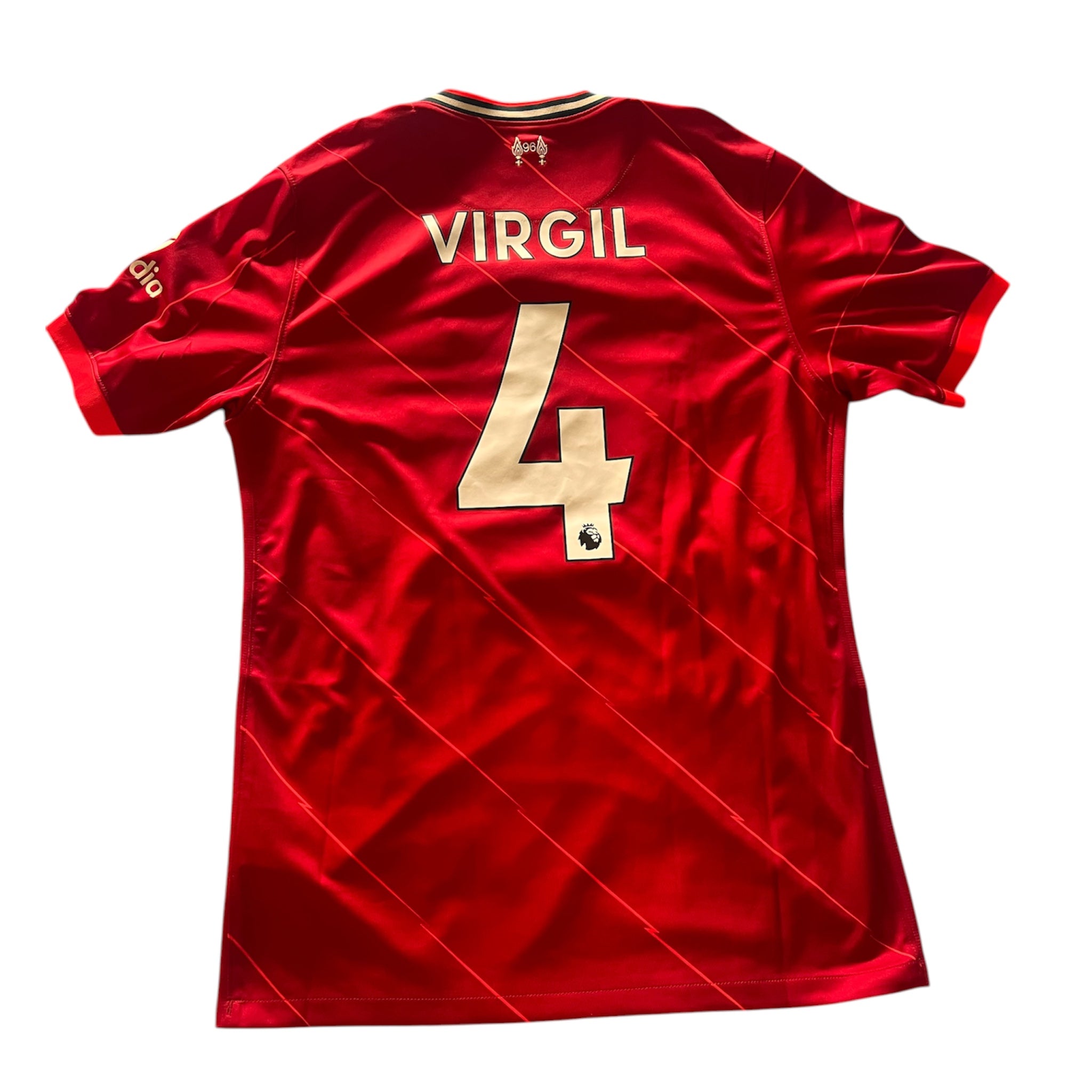 2021-22 Liverpool Home Shirt Virgil #4 - 9/10 - M
