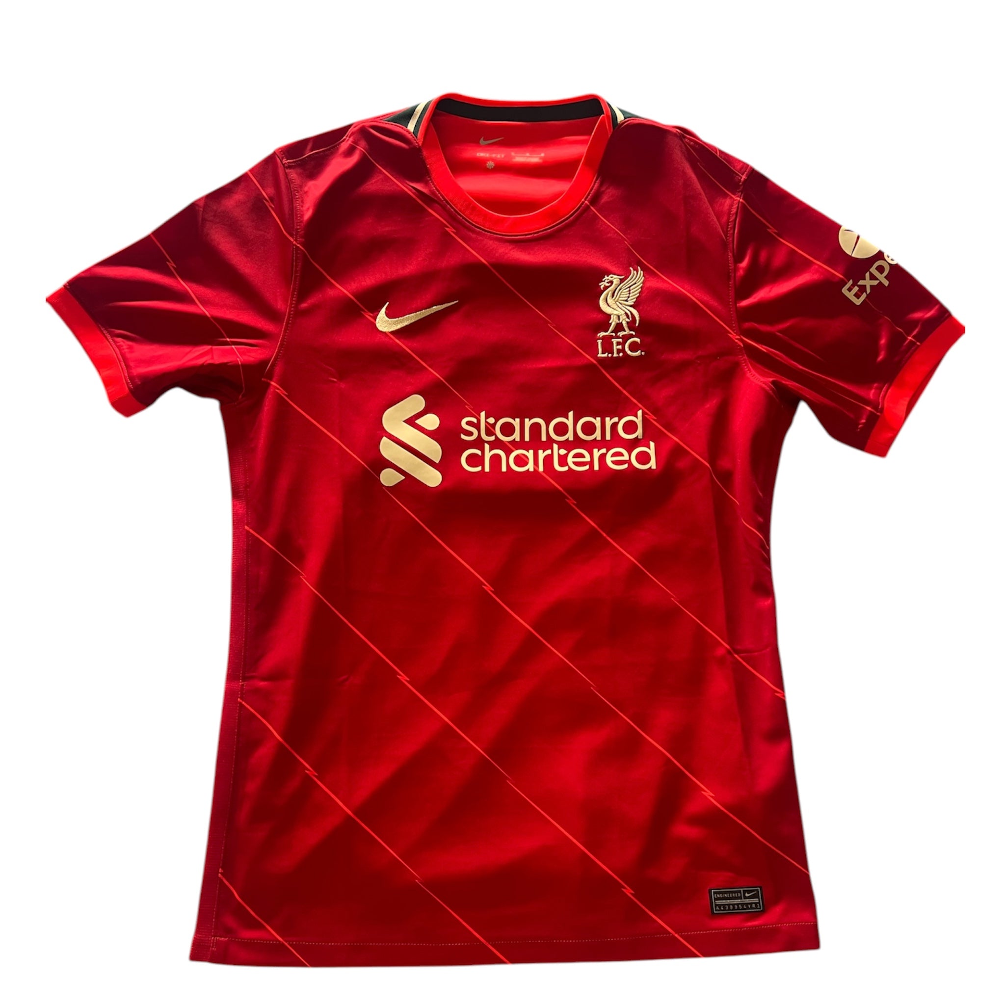 2021-22 Liverpool Home Shirt Virgil #4 - 9/10 - M